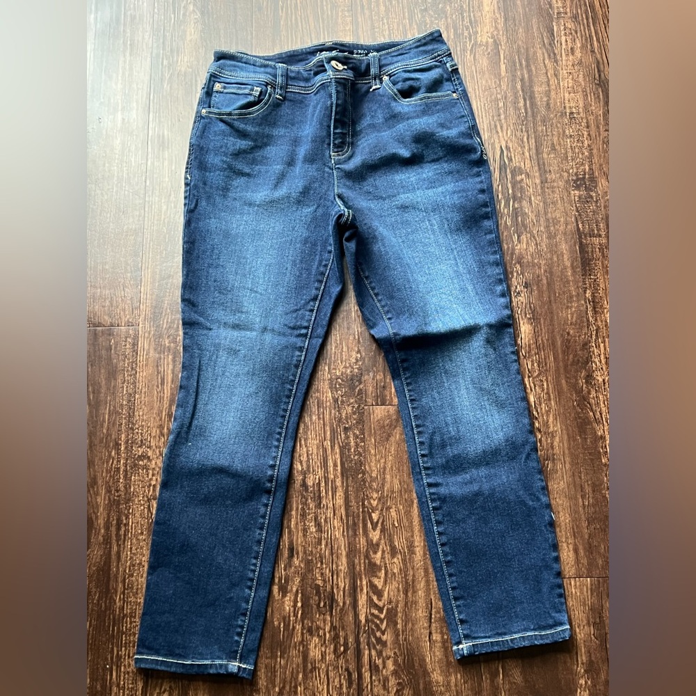INC International Concepts Jeans Womens Size Blue Skinny Denim 29x25 Ankle Short